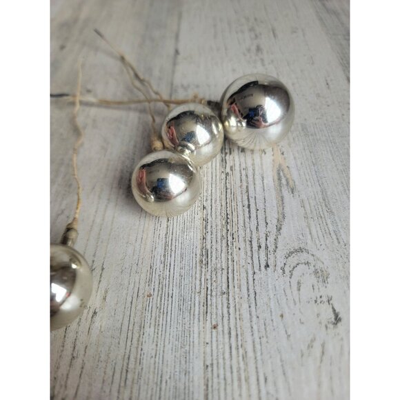 Vintage silver branch pick ornament mercury glass Xmas - Picture 7 of 12